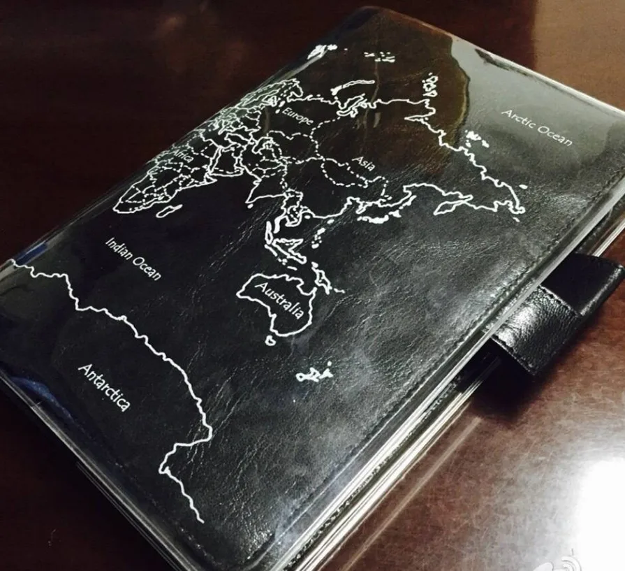 

A5 A6 Transparent hobonichi pvc protect cover set notebook bookbinder's protective case world map