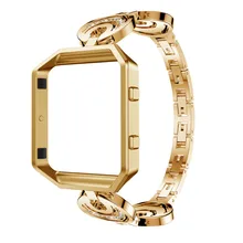 Полумесяц Тип благородный вид кристалл металлический ремешок для часов Ремешок уникальный элегантный+ металлический каркас для Fitbit Blaze