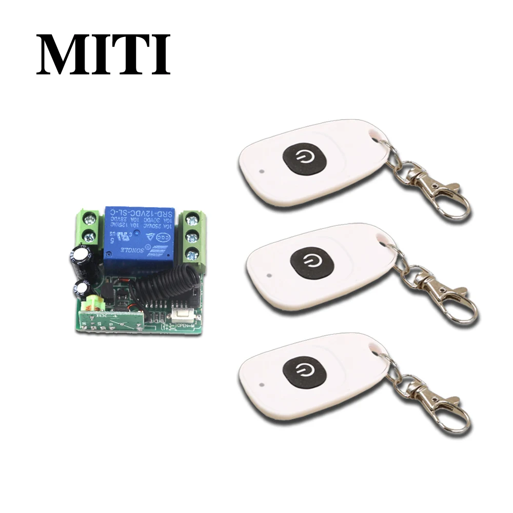 Good Design DC12V 1CH RF Wireless Smart Home Remote Control Switch System 3Transmitter