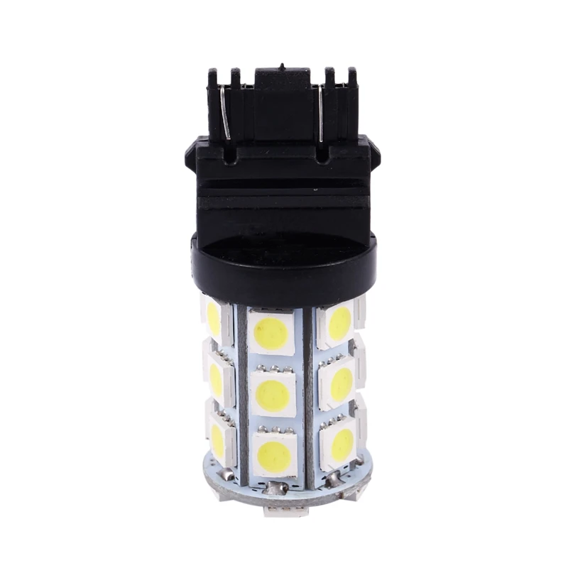 1 шт. T25 3157 5050 светодиодный 27 SMD Автомобильная белая Тормозная лампа стоп сигнала DC