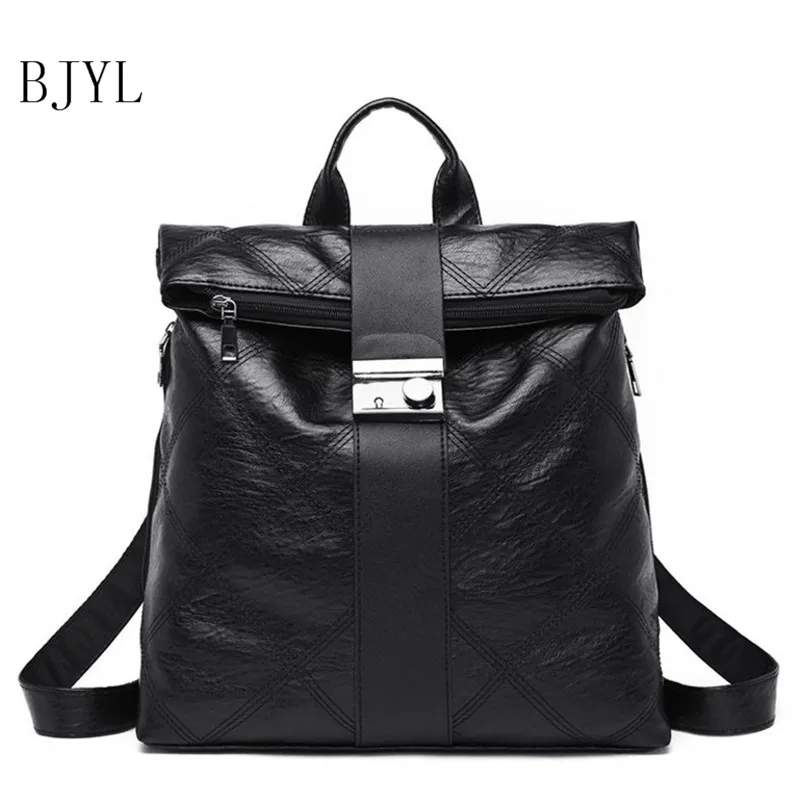 

Hot Fashion Women Backpacks PU Leather Vintage Backpack Shoulder Bag Daypack for Women Female travel rucksack