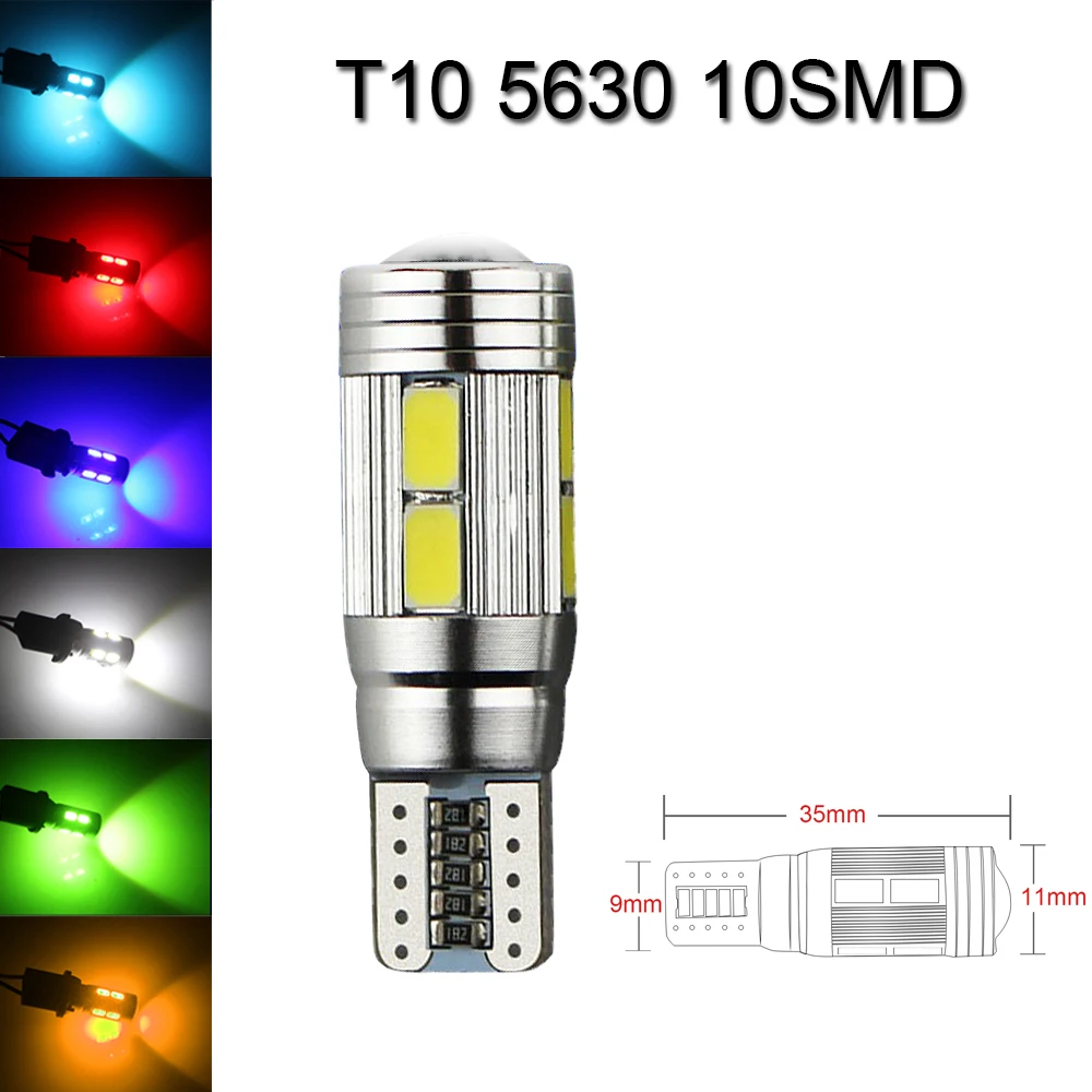 

Car Styling T10 LED 194 W5W Canbus 10 SMD 5630 5730 LED Light Bulb No Error led parking Fog light Auto No Universal car light