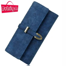 BVLRIGA Brand Plaid Nubuck Leather Female Wallet Women Purse Coin Credit Card Holder Business Travel Lady Clutch Bag Organizer