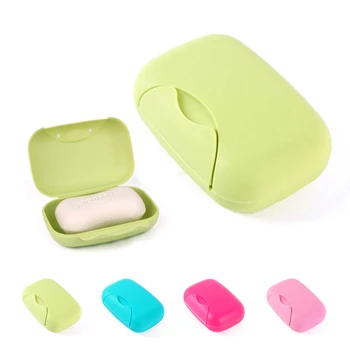 

1pcs Simple Travel Square Bathroom Shower Soap Dish Box Waterproof Outdoor Hiking Camping Soap Case Portable Container Holder