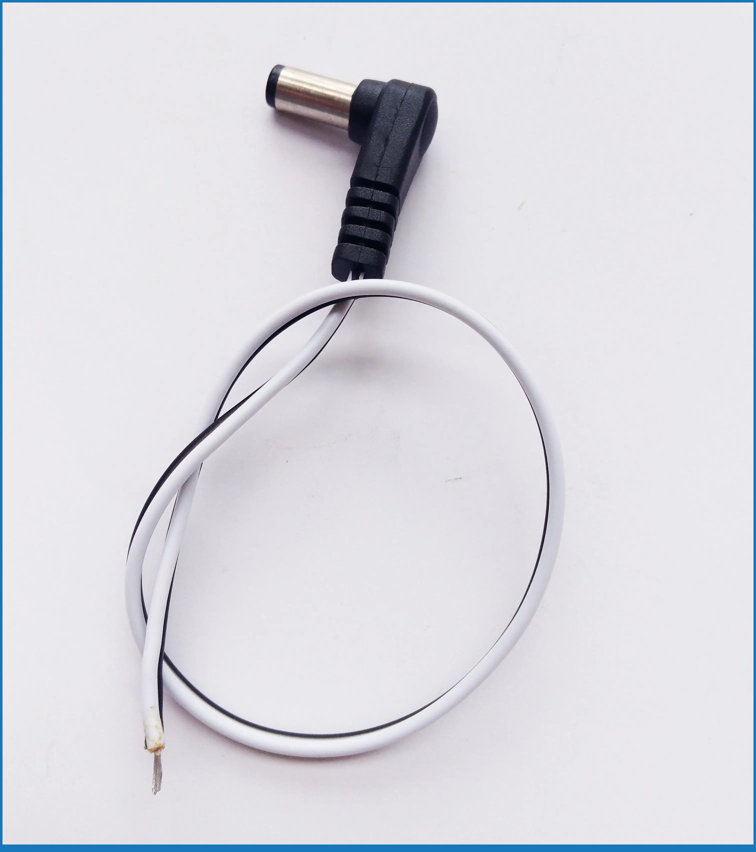 

50 pcs x DC power supply right angle Male cable 5.5x2.1mm Plug soldering DIY
