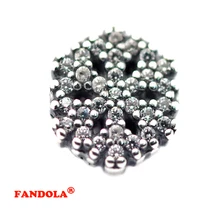 Подходит подвешиваемый кулон ожерелье Снежинка бусины Аутентичные 925 стерлинговые серебряные ювелирные изделия, подвески-талисманы