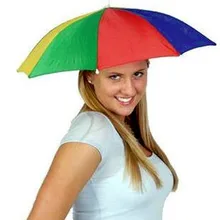 1 шт портативный зонтик шляпа разноцветная Кепка Солнце Дождь Рыбалка кемпинг