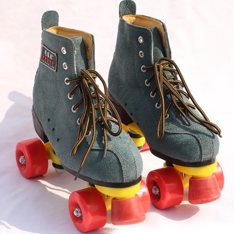 Inicialização ao ar Sapatos de Rolo os Recém Chegados Unisex Adultos Clássico Inglaterra Estilo Quad Patins Livre Indoor 4 Rodas Dupla Dois Linha