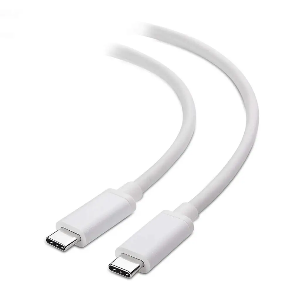 Кабель USB 3,1 type-c PD 87W 5A кабель для быстрой зарядки для Macbook pro samsung Galaxy S9 huawei Matebook P30 Thunderbolt 3 - Цвет: Белый