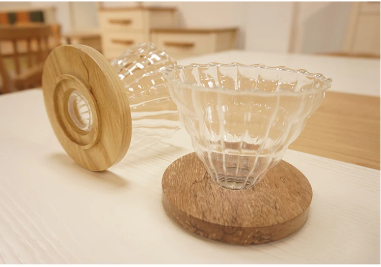 Glass Coffee Dripper, Size 02, Wood (3)