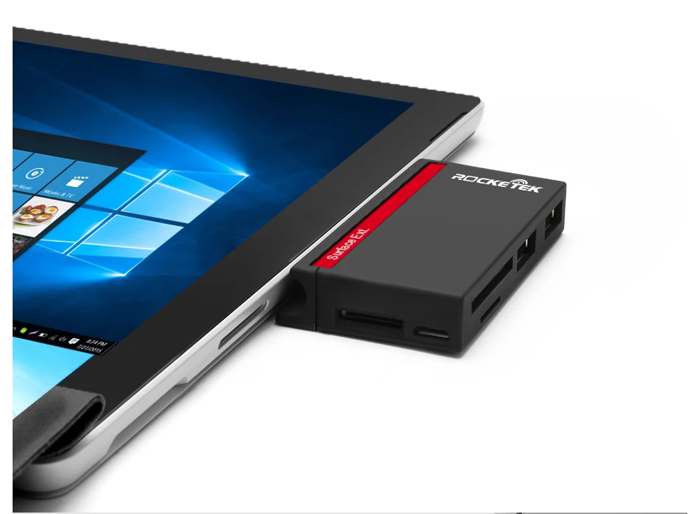 Rocketek USB 3,0 мульти 5 в 1 устройство чтения карт памяти Адаптер для SD/TF micro SD Microfoft Surface Pro 3/4/5/6 Hub портативный компьютер