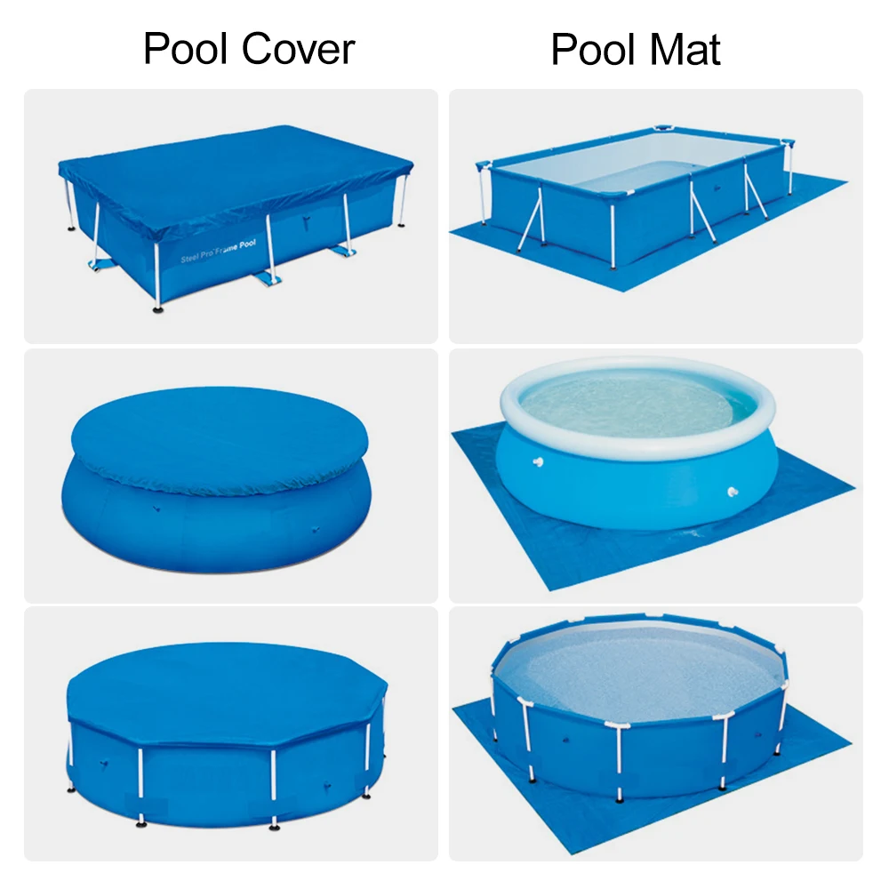 

Swimming Pool Cover Swimming Pool Ground Mat high-quality UV-resistant Polyester Rainproof Dust Cover Swimming Pool Accessories