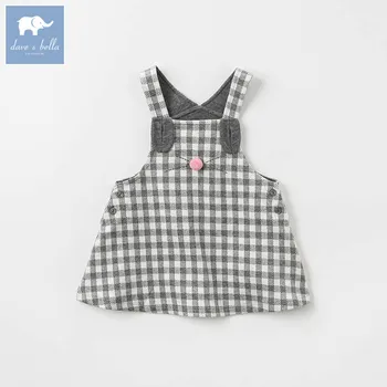 

DBM8176 dave bella autumn infant baby girl's strap dress kids birthday party suspenders dress toddler children clothes