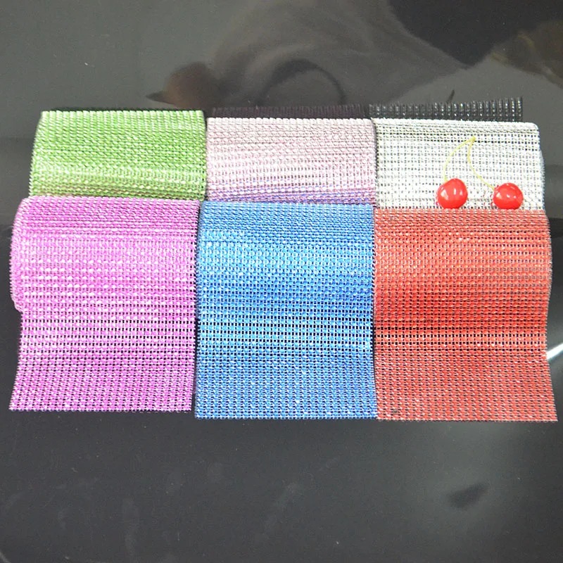 

7Colours 1 Yard Send Wedding Diamond Mesh Party Decorations Trim Wrap Tulle Roll Sparkle Rhinestone Crystal Bling Cake Ribbon