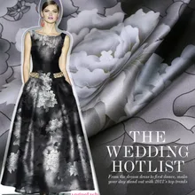 Натуральный шелк ткань тутового пиона цветочный принт черный и белый цветок стрейч Атлас Платье Материал Ширина 42 дюйма/108 см