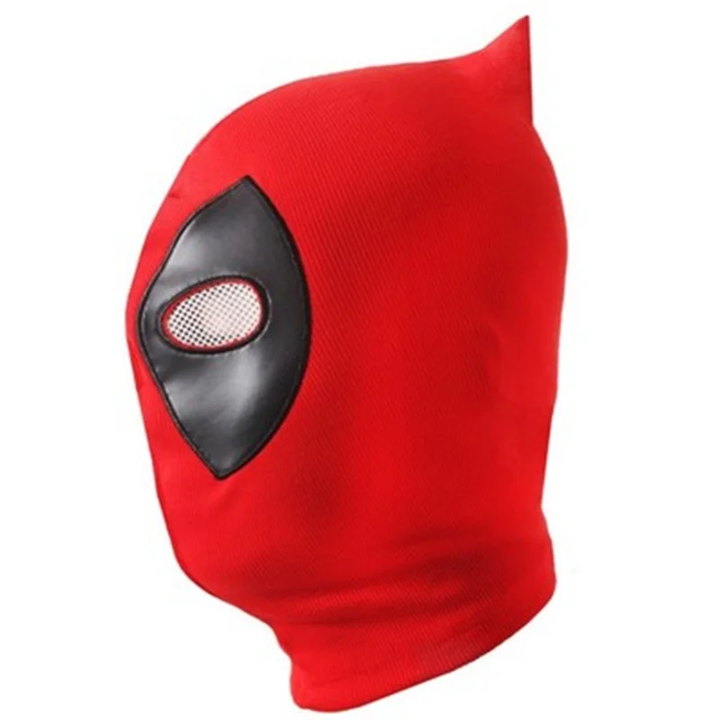 

Army Military fan Halloween Joke game mask Caps Props trend play Cosplay High quality red knit cotton patchwork PU Masked hats