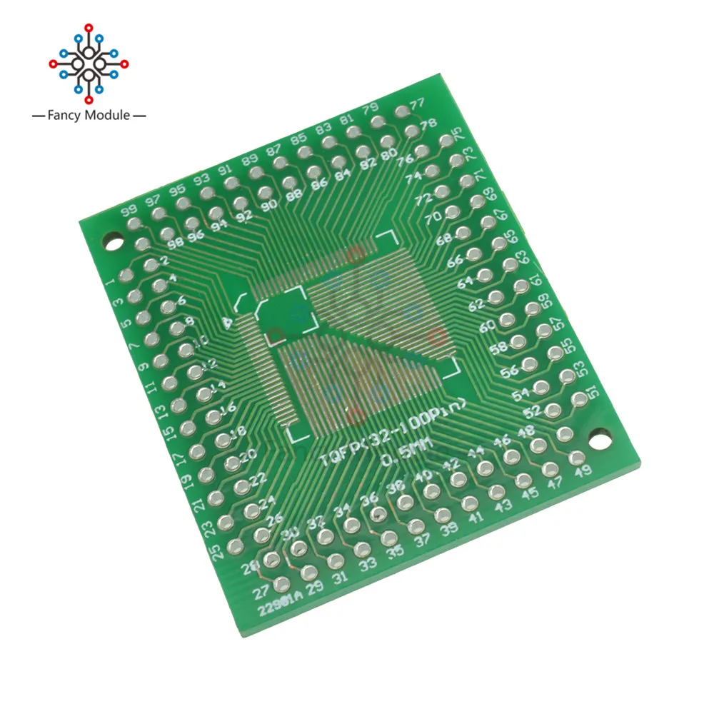 

2Pcs QFP/TQFP/LQFP/FQFP 32/44/64/80/100 To DIP Adapter PCB Board Converter