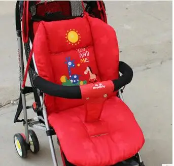 Мультяшная Подушечка Для сиденья детской коляски тележка коляска mattresse наволочка BB Автомобильная термоутолщенная Подушка детская подушка - Цвет: Красный