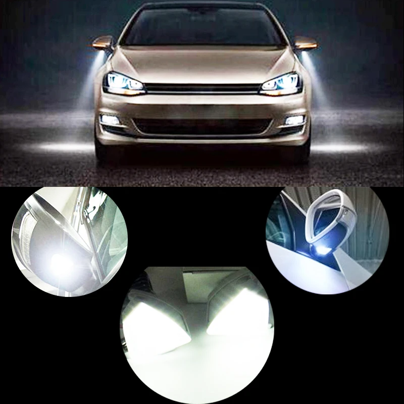 2x ошибка 18 SMD светодиодный супер яркий автомобильный боковое зеркало под светильник для Golf 5 Golf Plus Golf Variant 5 6 Jetta Passat EOS