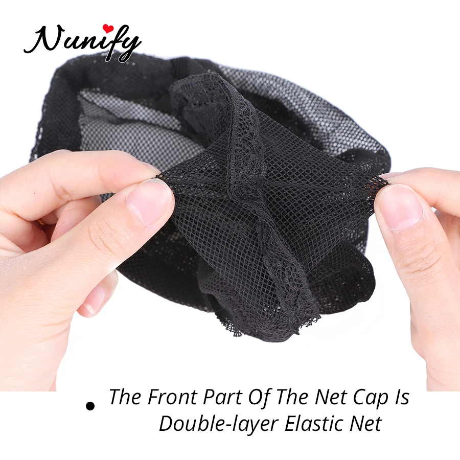 Nunify New Black Wig Cap Elastic Breathable Hairnet Fashion Wig Making Tools Doulbe Net On The Top Weaving Cap For Crochet Braid Nunify New Black Wig Cap Elastic Breathable Hairnet Fashion Wig Making Tools Doulbe Net On The Top Weaving Cap For Crochet Braid
