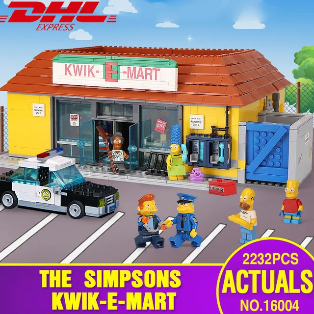DHL 16004 Movie Toys The 71016 Simpsons Kwik E Mart Building Blocks Set