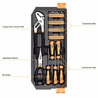 DEKO 192 pièces 198 pièces ensemble d'outils de réparation de voiture professionnel clé à cliquet tournevis douille Kit d'outils mécaniques avec boîte de fraisage par soufflage 5
