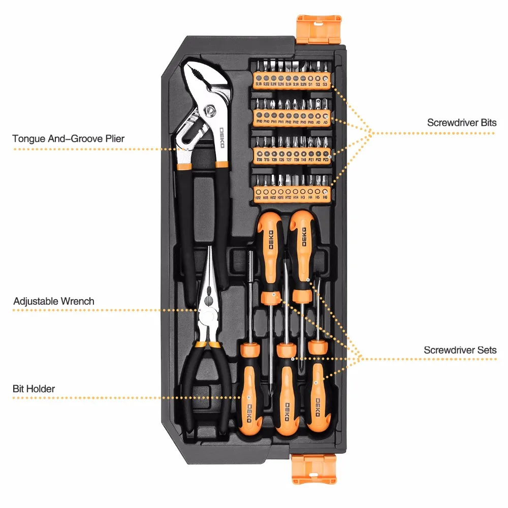 DEKO 192 Pcs Professional Car Repair Tool Set Auto