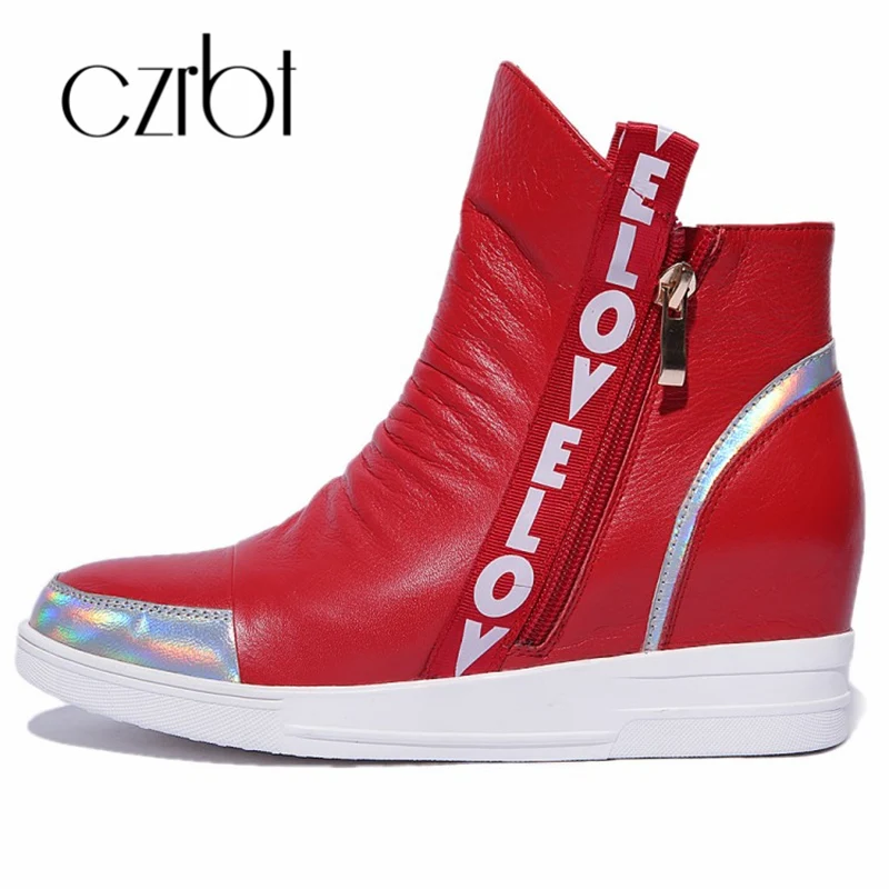

czrbt 2018 British fashion leisure interior with enhanced satin and soft surface temperament and versatile boots