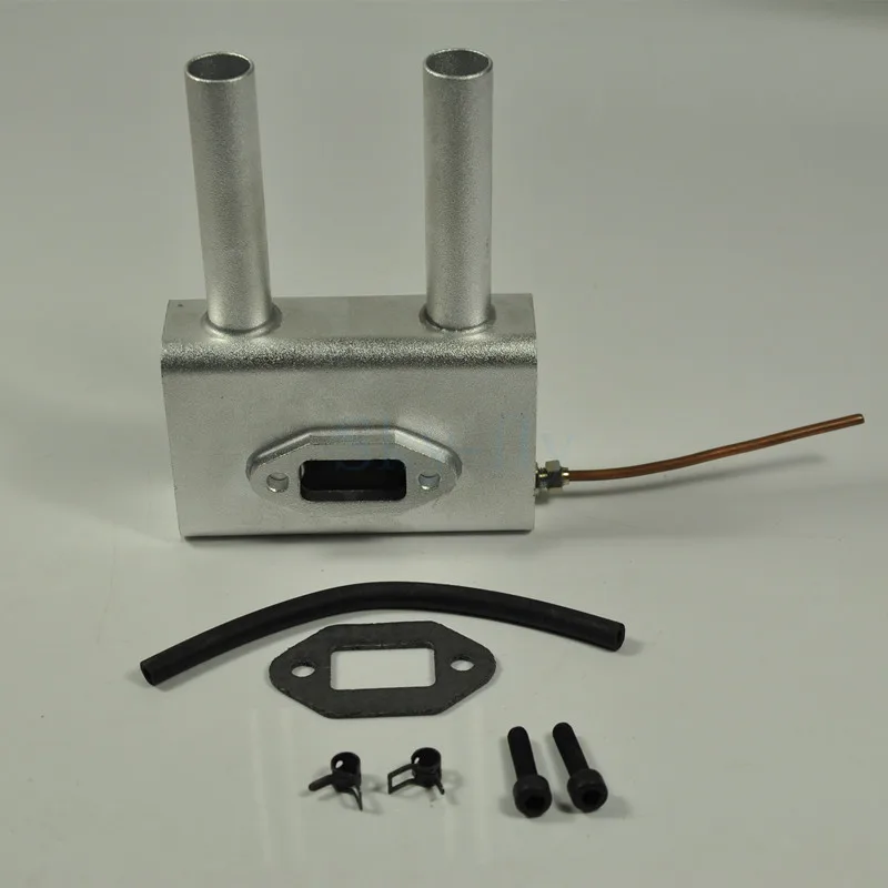 RC Gas Airplane Model DLE35RA Engine Muffler Exhaust Pipe Canister With