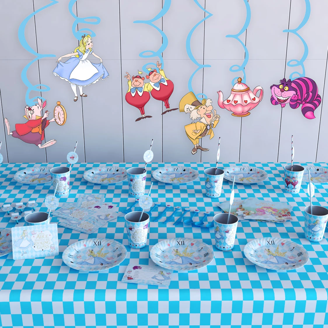 6 Pieces Spirale Dessin Anime Decoration Alice Au Pays Des Merveilles Theme Fete D Anniversaire Alice Pendentif Fille Fete Salle Decoration Fete Fournitures Aliexpress