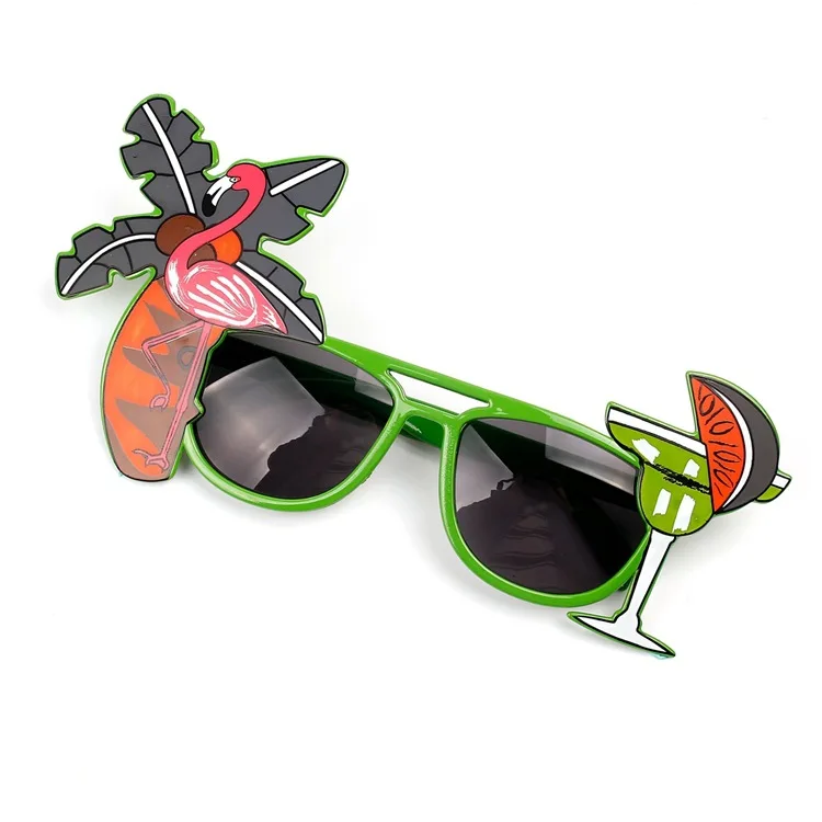 Гавайские вечерние солнцезащитные очки, забавные Гавайские очки, тропические Необычные платья, подарки для летней вечеринки - Цвет: Многоцветный