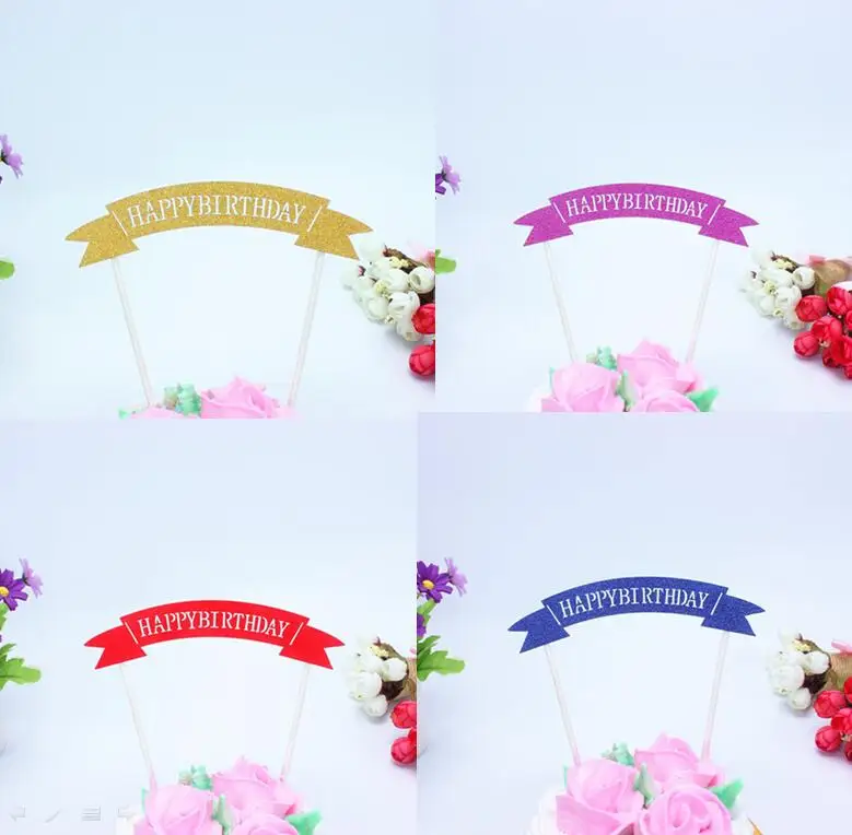 1 шт. Разноцветный флаг для украшения торта|birthday flags|happy birthday flagflag topper |