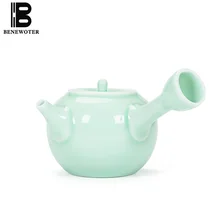 250cc короткие керамические фарфоровые одноцветные ручки чайник для дома посуда для напитков ручной работы рукоятка черный чай, пуэр чайники отправить другу подарок