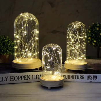 

Festival Shine Creative Glass Box LED Night Lights Boy Girl Birthday Gifts DIY Furnishing Valentine's Day Accessory Bright Cover