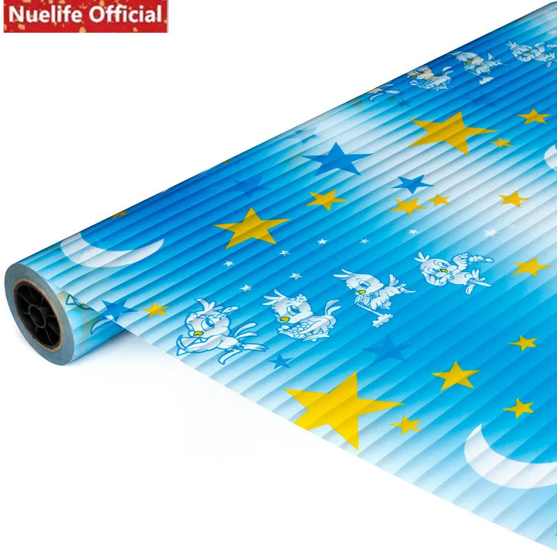 60cmx500cm Blue Star Moon Frosted Glass Sticker Living Room Bedroom Bathroom kids Sunscreen PVC Opaque Window Film | Дом и сад