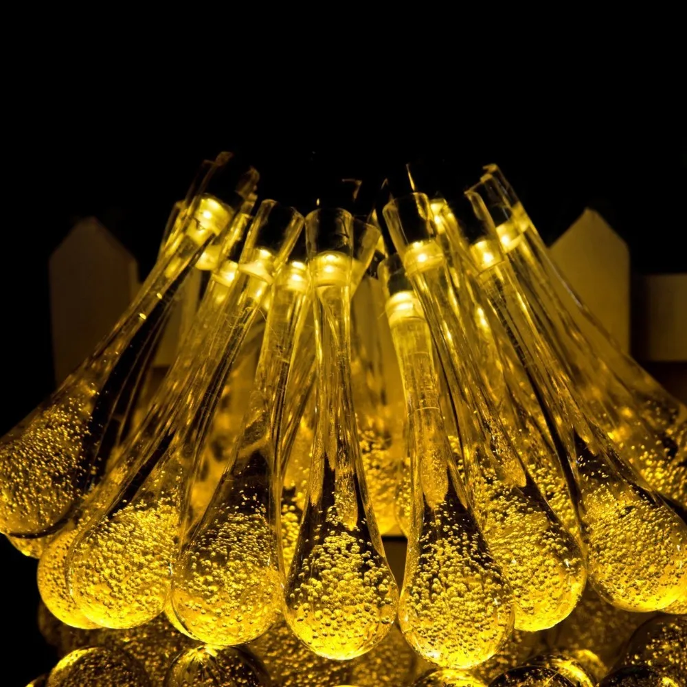 Water Drop Solar String Fairy Waterproof Lights (13)