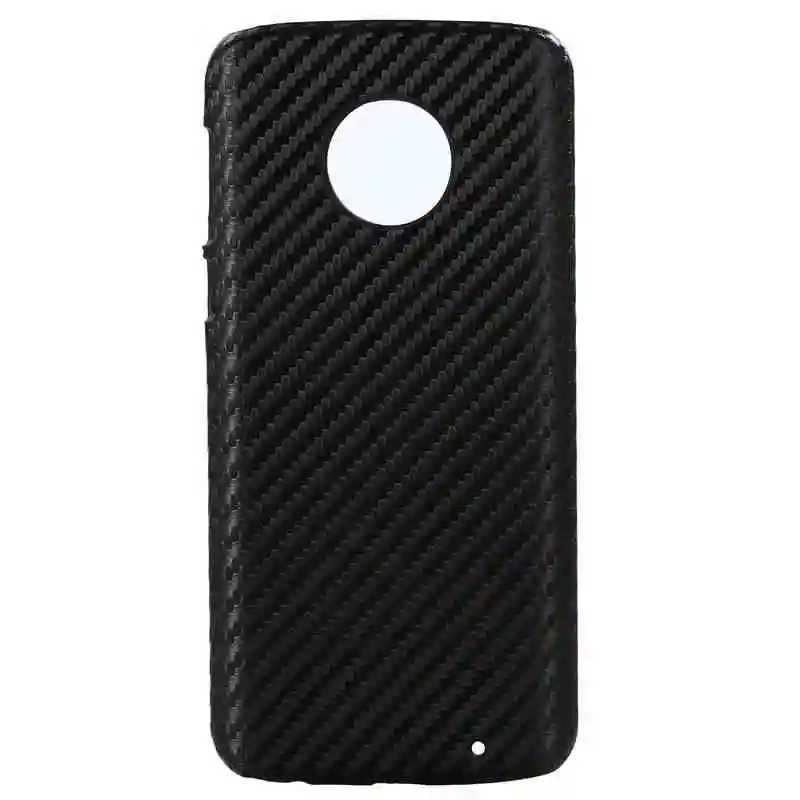 Carbon Black CAPAS для Moto G6 Plus чехол 3D углеродного волокна деревянный узор Жесткий ПК крышка для Motorola Moto G6+ защитный чехол - Цвет: Carbon Black