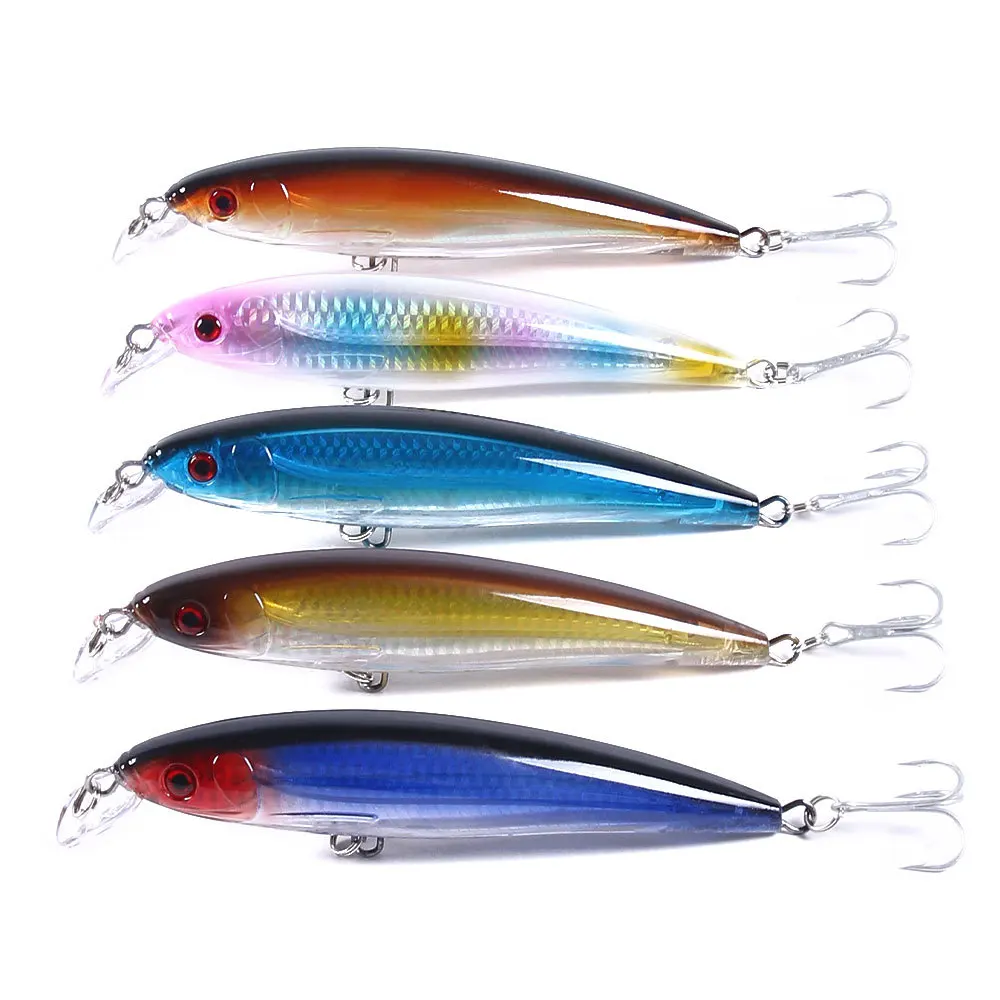 

5Pcs 16cm 24g Big Minnow Fishing Lure Artificial Hard Bait Bass Fishing Tackle Bait 3D eyes Strong Hooks Sea fishing Wobblers