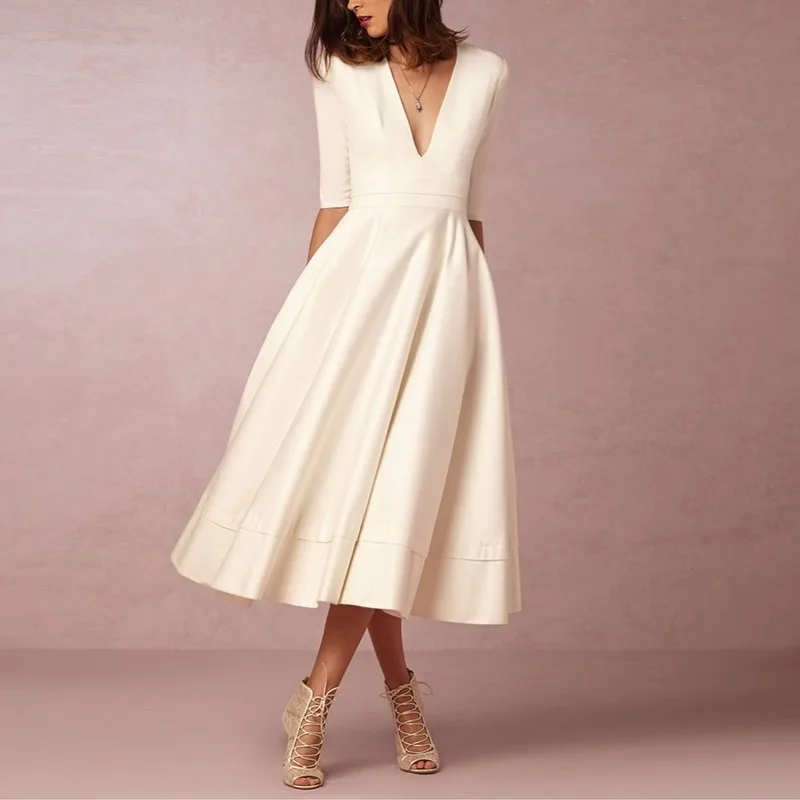 Плюс размер 3XL длинное ретро платье 60 s Вечеринка платья Глубокий v-образный вырез красное платье для женщин итальянские платья vestido белый