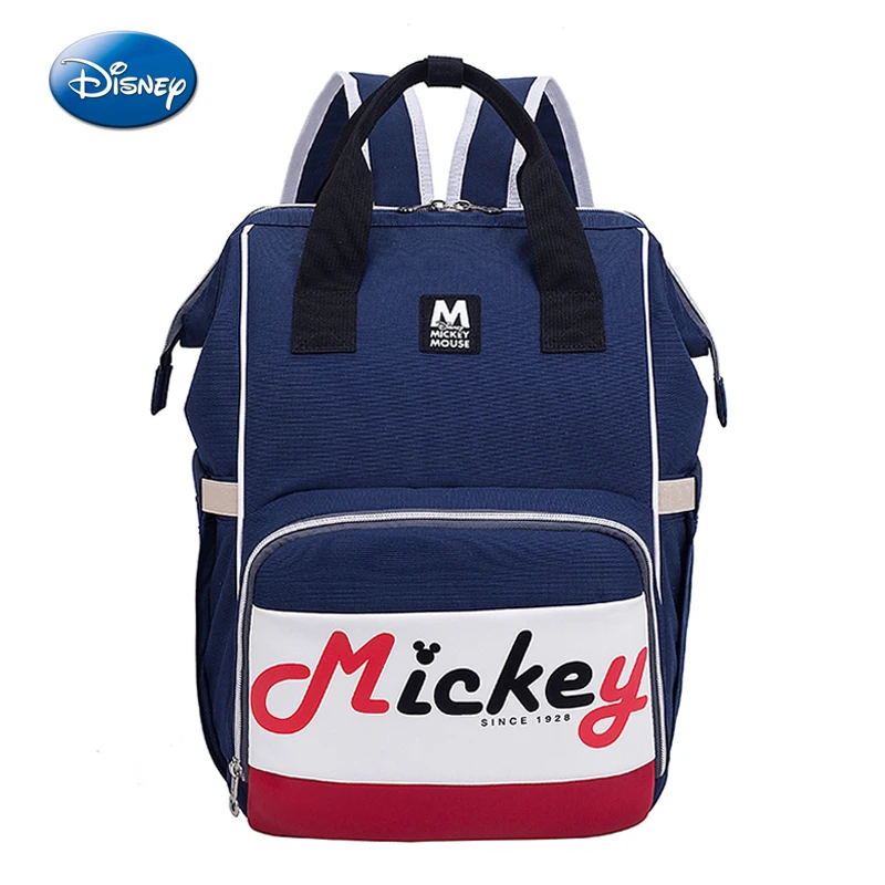 

Disney New Fashion Blue Women's Backpack For Travel Diaper Backpack Baby Bags For Mom Large Capacity Mother Pregnant Mommy Bag