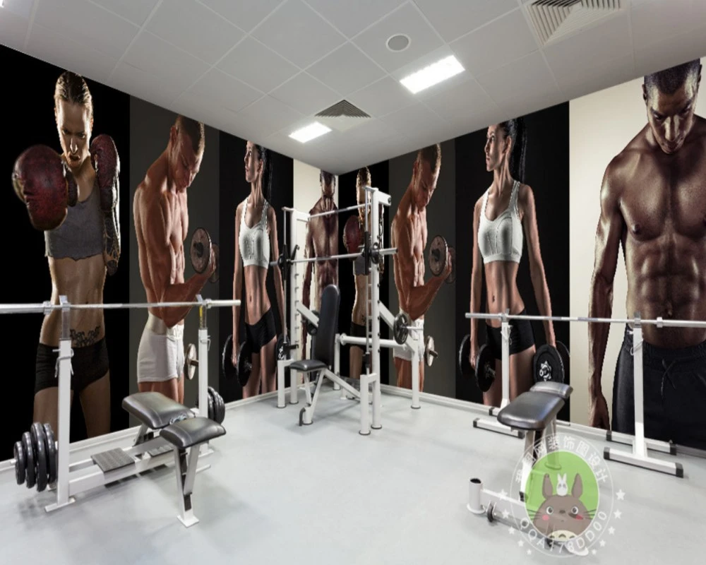 カスタマイズするシンプルな3d写真の壁紙,ジム,ボディービル,ボクシング,フィットネスバーの背景,壁画,送料無料