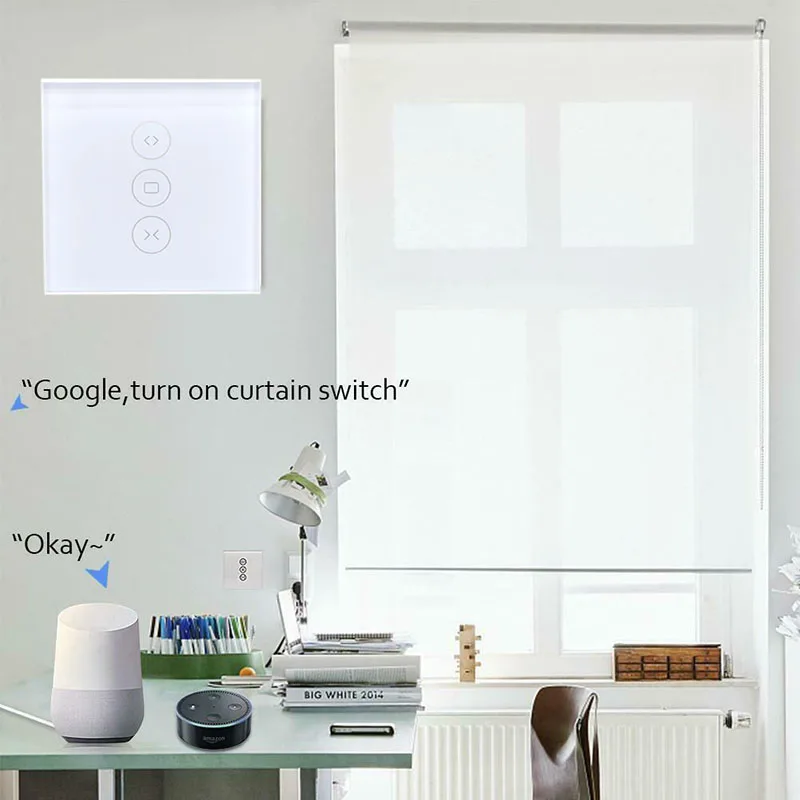 

WiFi Smart Curtain Switch Roller Shutter Timer Phone Control Household Brdroom
