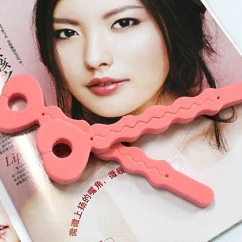 

6Pcs Pink Soft Hair Curler Sponge Spiral Curls Roller DIY Salon Tools