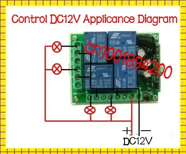 4CH DC12V Беспроводной дистанционного Управление переключатель Системы приемник и передатчик Мгновенный Переключатель Мощность в электрике светодиодный SMD ВКЛ/ВЫКЛ