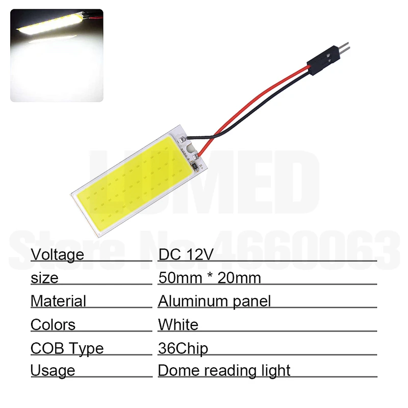 Автомобильный светодиодный светильник T10 Festoon COB W5W C5W T4W, светодиодный панельный светильник для автомобиля, лампа для чтения в салоне автомобиля, купольный светильник DC 12V