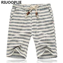 RIUOOPLIE мужские повседневные пляжные хлопковые шорты большого размера в полоску