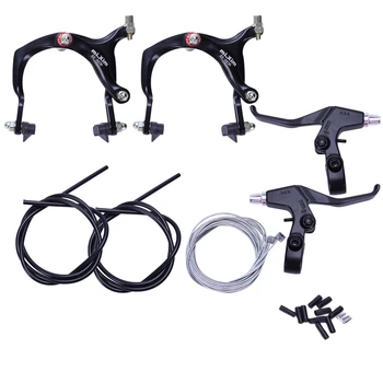

Mi.Xim Front / Rear Fixie Bike Brake Kit Road Bike Cruiser Brake Set Bike Caliper Brake Kit Side Pull Brake Set For Most Fixie
