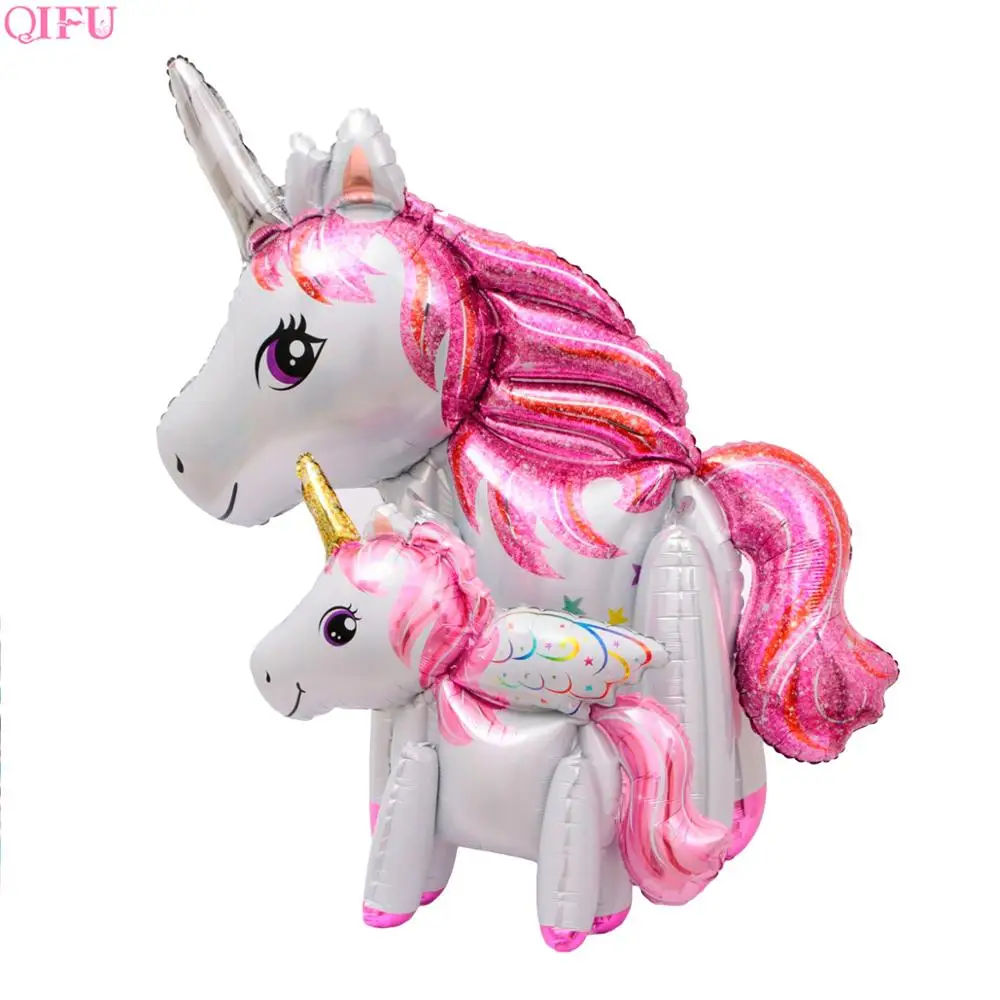 

QIFU Large New Unicorn Balloon 150 cm long and 85 cm high,Unicorn Party Balloons Birthday Party Decoration Kids Unicorn Baloon