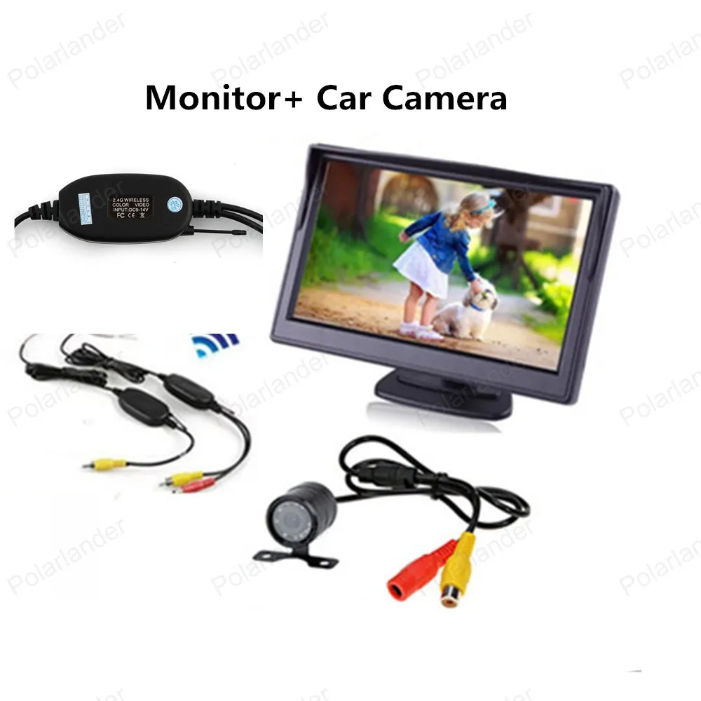 

480x234 монитор заднего вида 4,3-дюймовый TFT LCD цветной дисплей Карманный монитор заднего вида с 2-канальным видео входом