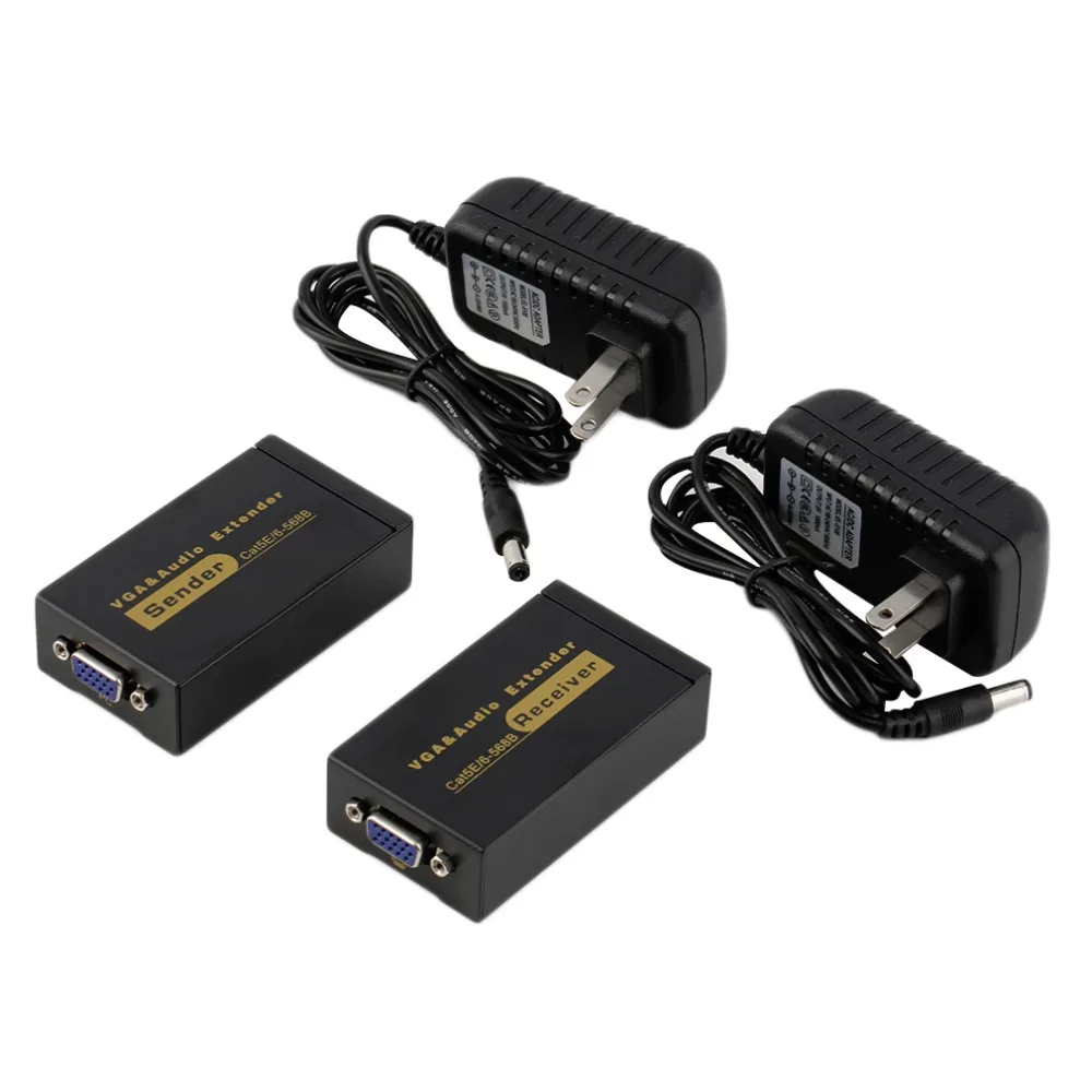Buy Cheap 100M 328ft VGA Video Audio Extender Over Single RJ45 CAT5e/6 1080P Extension